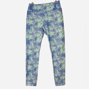 Blue Green Vineyard Vines Tie Dye Performance Women’s Leggings Small VGUC